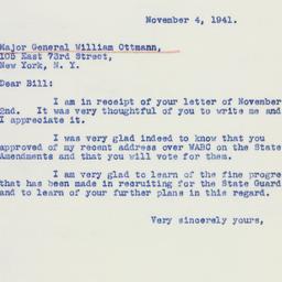 Letter: 1941 November 4