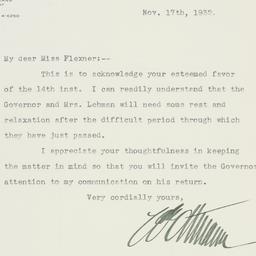 Letter: 1932 November 17