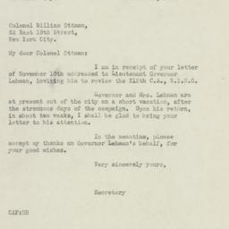 Letter: 1932 November 14
