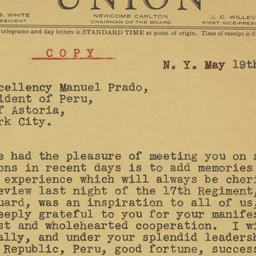 Telegram: 1942 May 19