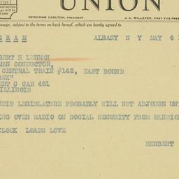 Letter: 1936 May 6