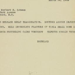 Telegram: 1944 March 24