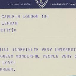 Telegram: 1943 April 19