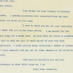Letter: 1936 November 9