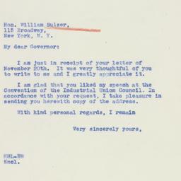 Letter: 1939 November 21
