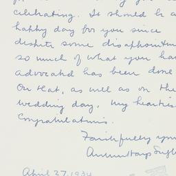 Letter: 1934 April 27
