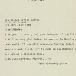 Letter: 1945 June 8