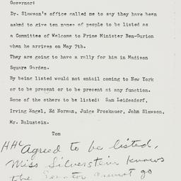 Memorandum: 1951 April 13