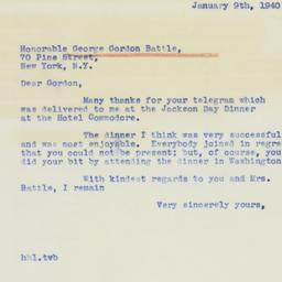 Letter: 1940 January 9