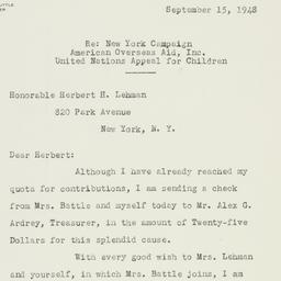 Letter: 1948 September 15