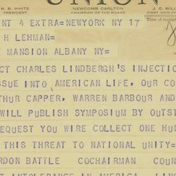 Telegram: 1941 September 18