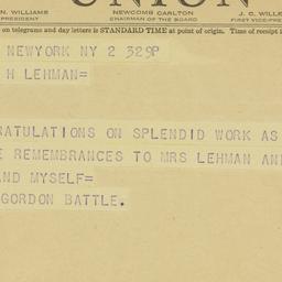 Telegram: 1942 December 2
