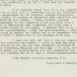 Letter: 1950 May 31