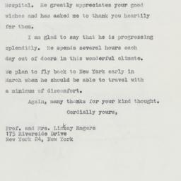 Letter: 1963 February 23