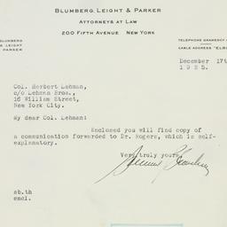 Letter: 1925 December 17