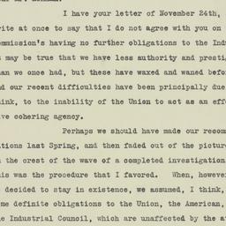 Letter: 1925 November 27