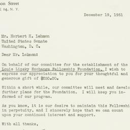 Letter: 1951 December 19