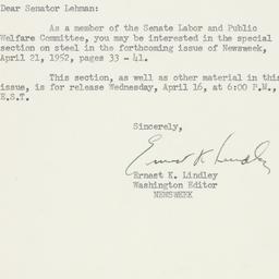 Letter: 1952 April 16