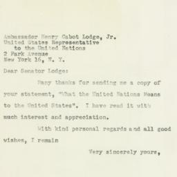 Letter: 1954 April 5