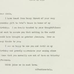Letter: 1953 April 2