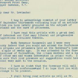 Letter: 1929 September 26