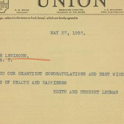 Letter: 1937 May 27