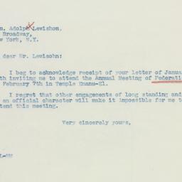Letter: 1937 January 18