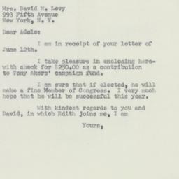 Letter: 1956 June 15