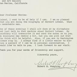 Letter: 1962 April 30