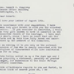 Letter: 1961 August 23