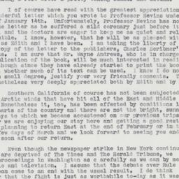 Letter: 1963 January 31