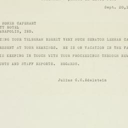 Telegram: 1954 September 20