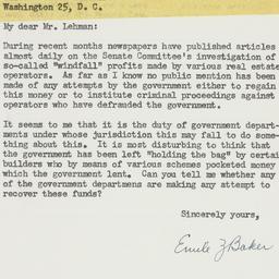 Letter: 1954 July 20