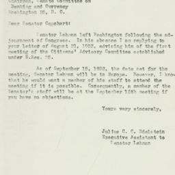 Letter: 1953 August 31
