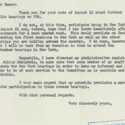 Letter: 1954 August 13