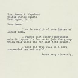 Letter: 1954 August 14
