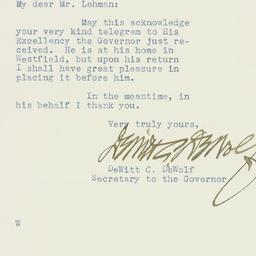 Letter: 1932 November 14