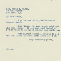 Letter: 1938 October 9