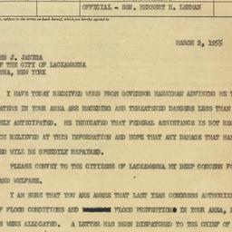 Telegram: 1955 March 2