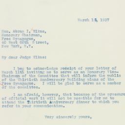 Letter: 1937 March 15