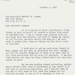 Letter: 1961 October 2