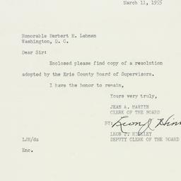 Letter: 1955 March 11