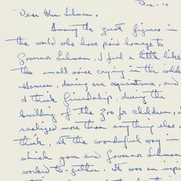 Letter: 1963 December 10