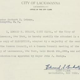 Letter: 1955 March 5