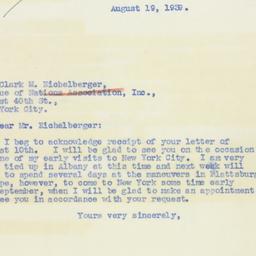 Letter: 1939 August 19
