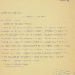 Telegram: 1951 July 30