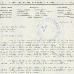 Letter: 1941 September 2