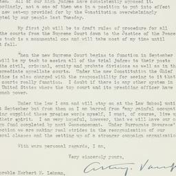 Letter: 1947 November 7