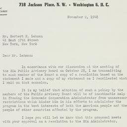Letter: 1948 November 2