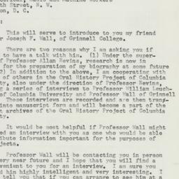 Letter: 1957 May 16
